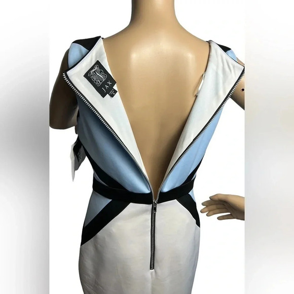 JAX dress size 6 ,NEW! fitted sleeveless geometric,flattering,mesh,geometric - Picture 4 of 13
